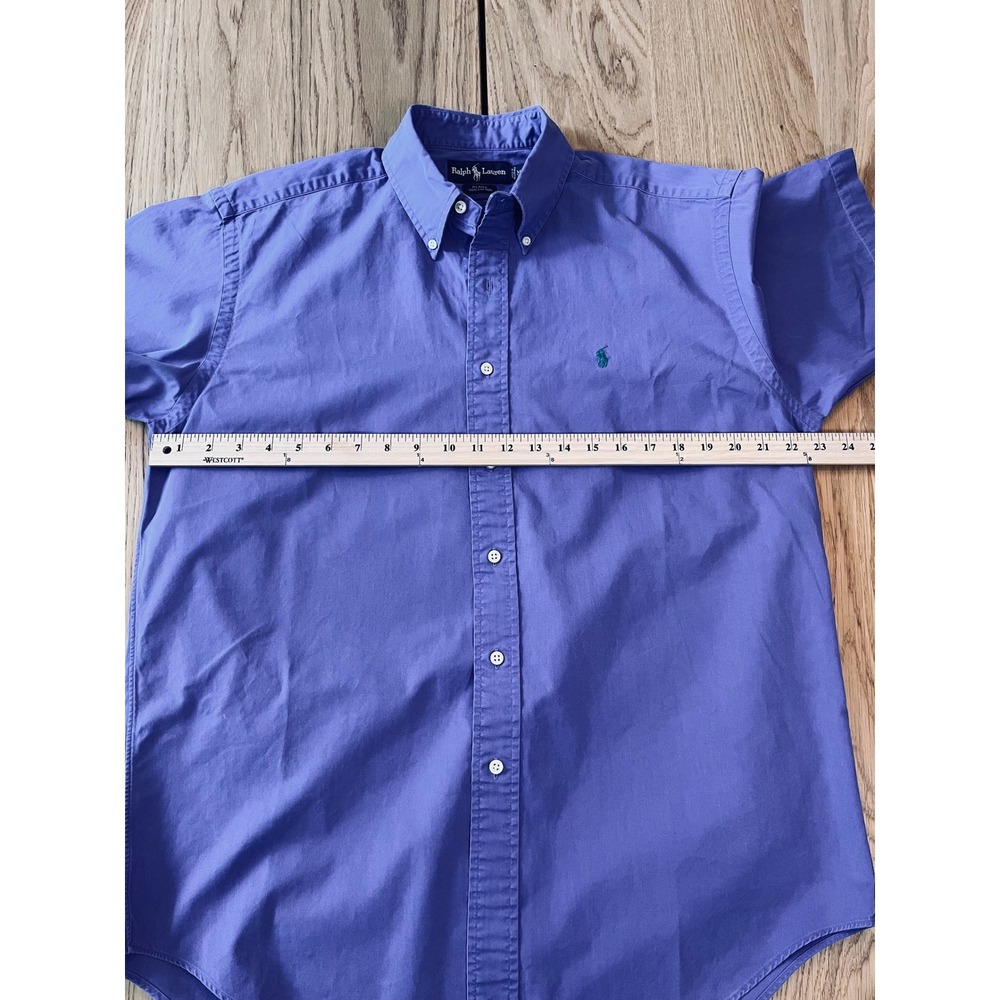 Ralph Lauren Blake Button Down Shirt Medium Purple Short Sleeve Preppy Y2K - Picture 5 of 6